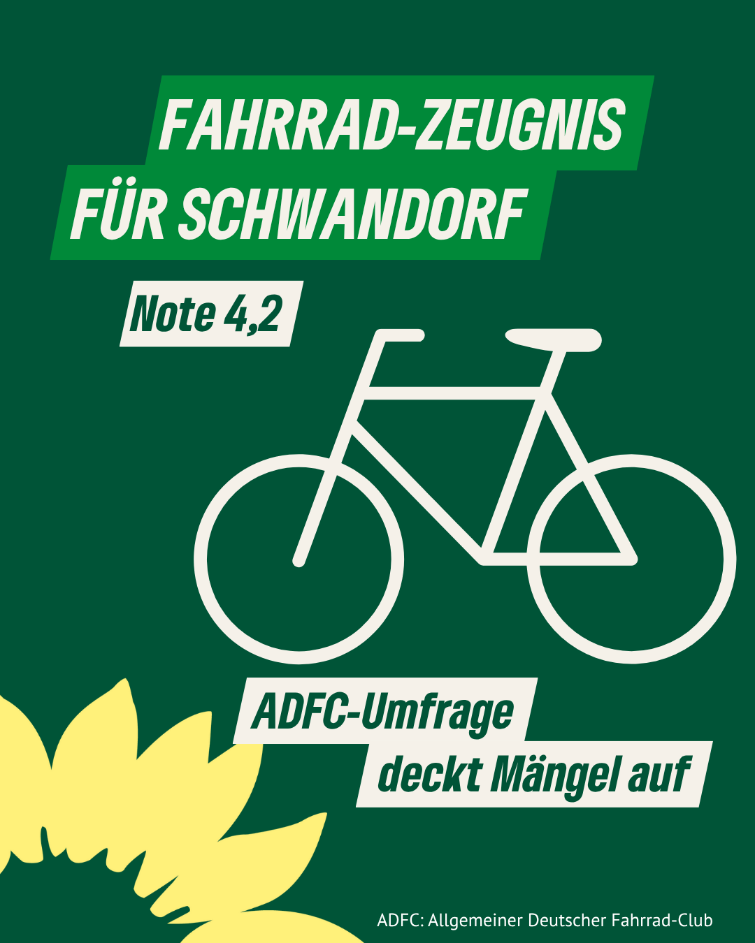 Fahrrad-Zeugnis für Schwandorf: Note 4,2