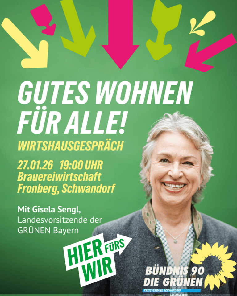 Bezahlbarer Wohnraum: Wirtshausgespräch mit Gisela Sengl